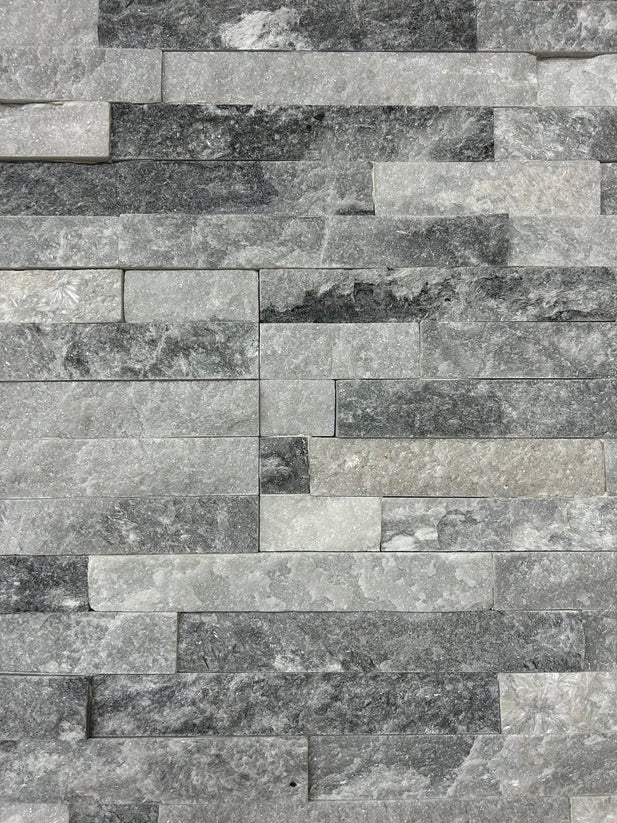 Cloudy Grey Stacked Stone Cladding