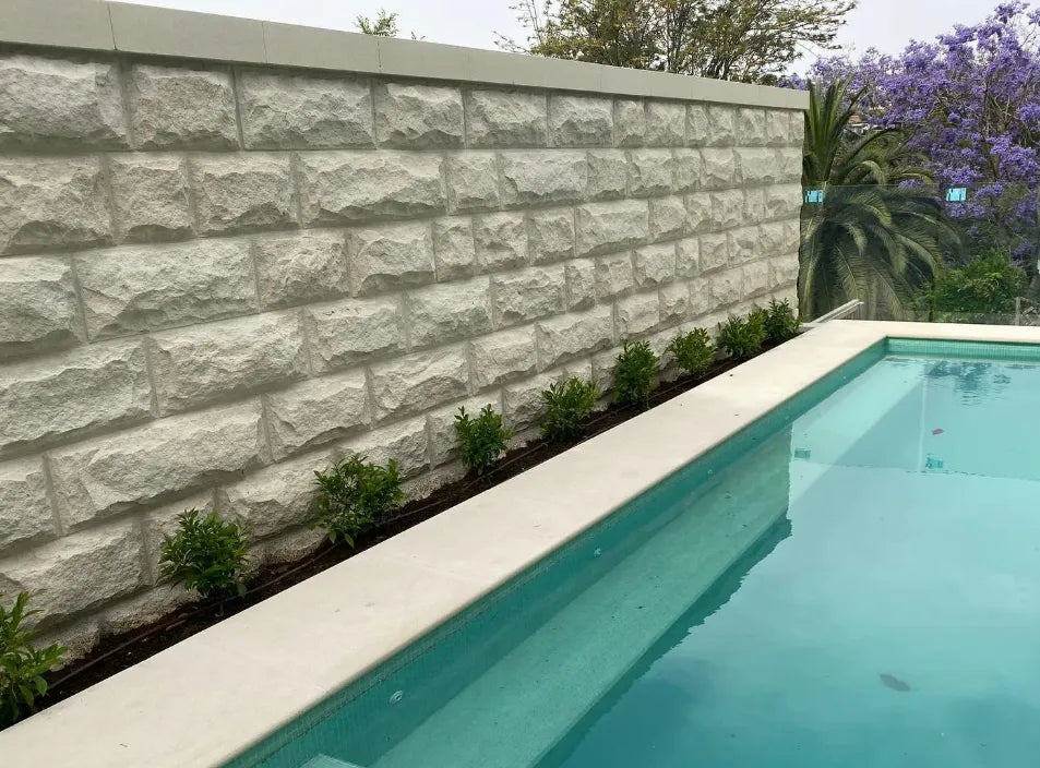 Australian White Rockface Sandstone Cladding