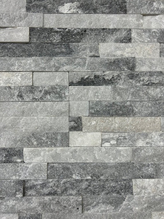 Cloudy Grey Stacked Stone Cladding