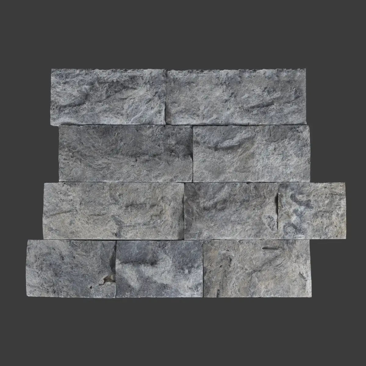 Silver Travertine Split face Cladding