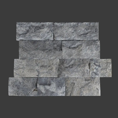Silver Travertine Split face Cladding