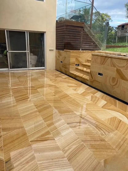 Australian Sandstone Premium Honed Crazy Paving